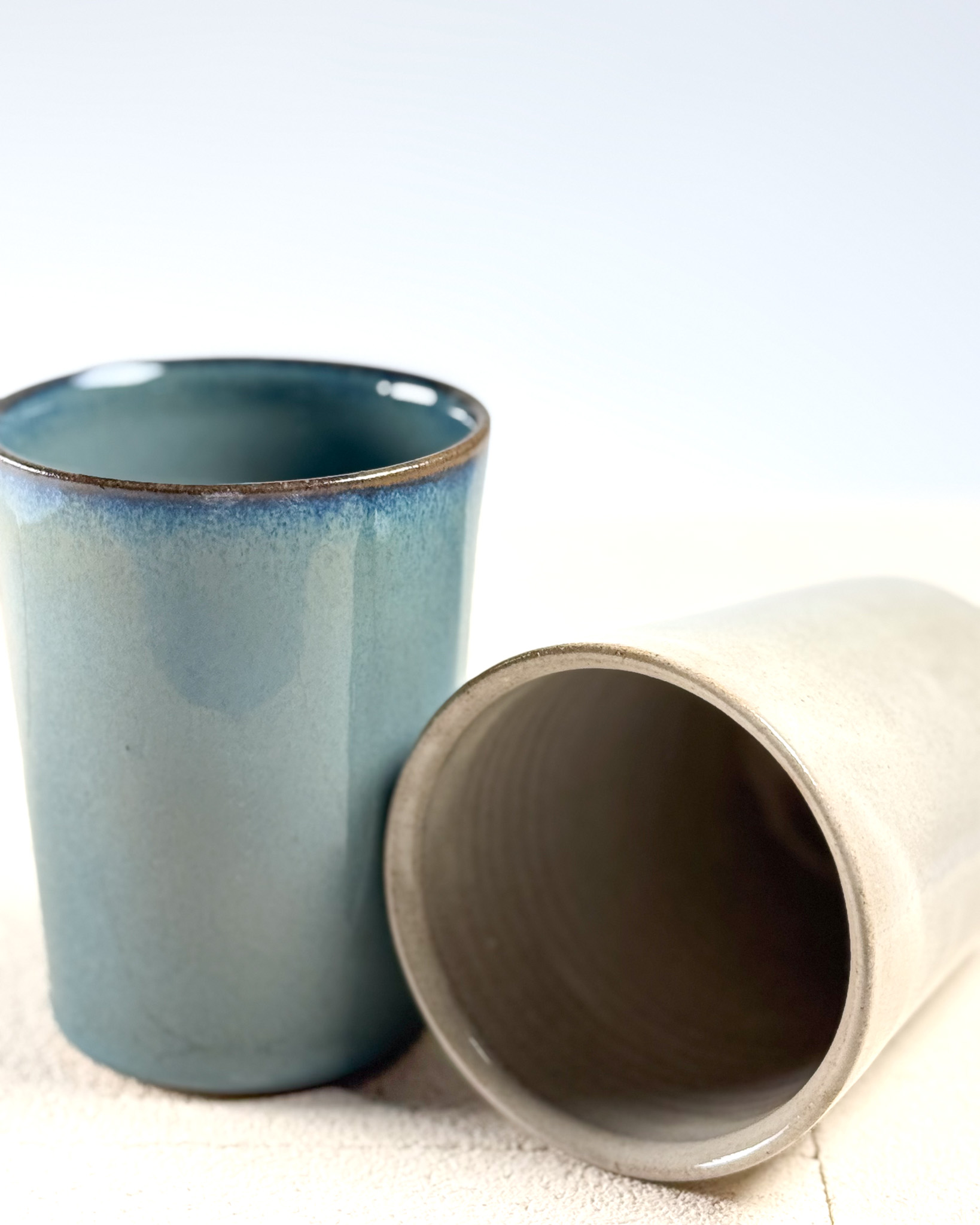 Melting Blue and White Drinking Set of 2 thumbnail