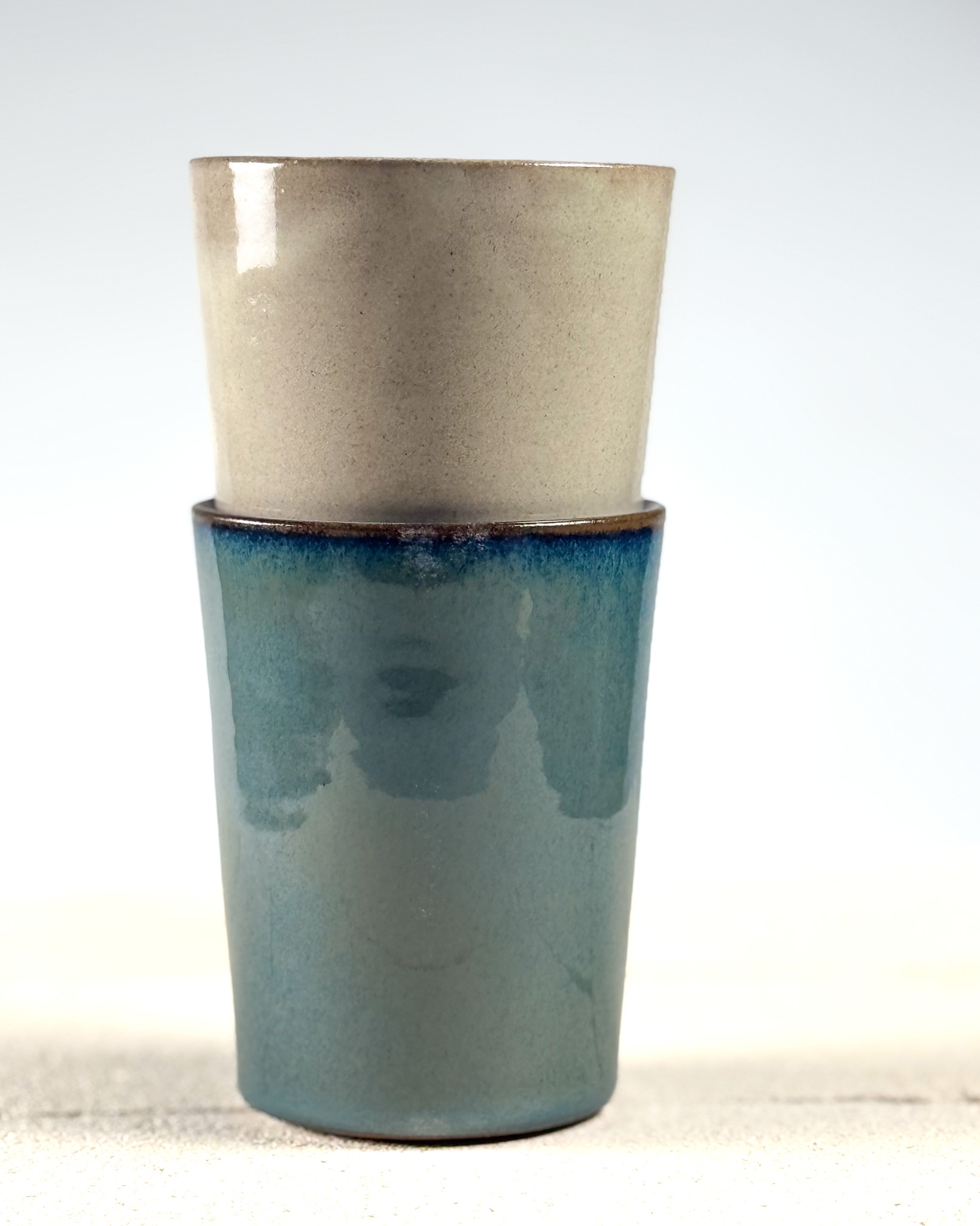 Melting Blue and White Drinking Set of 2 thumbnail