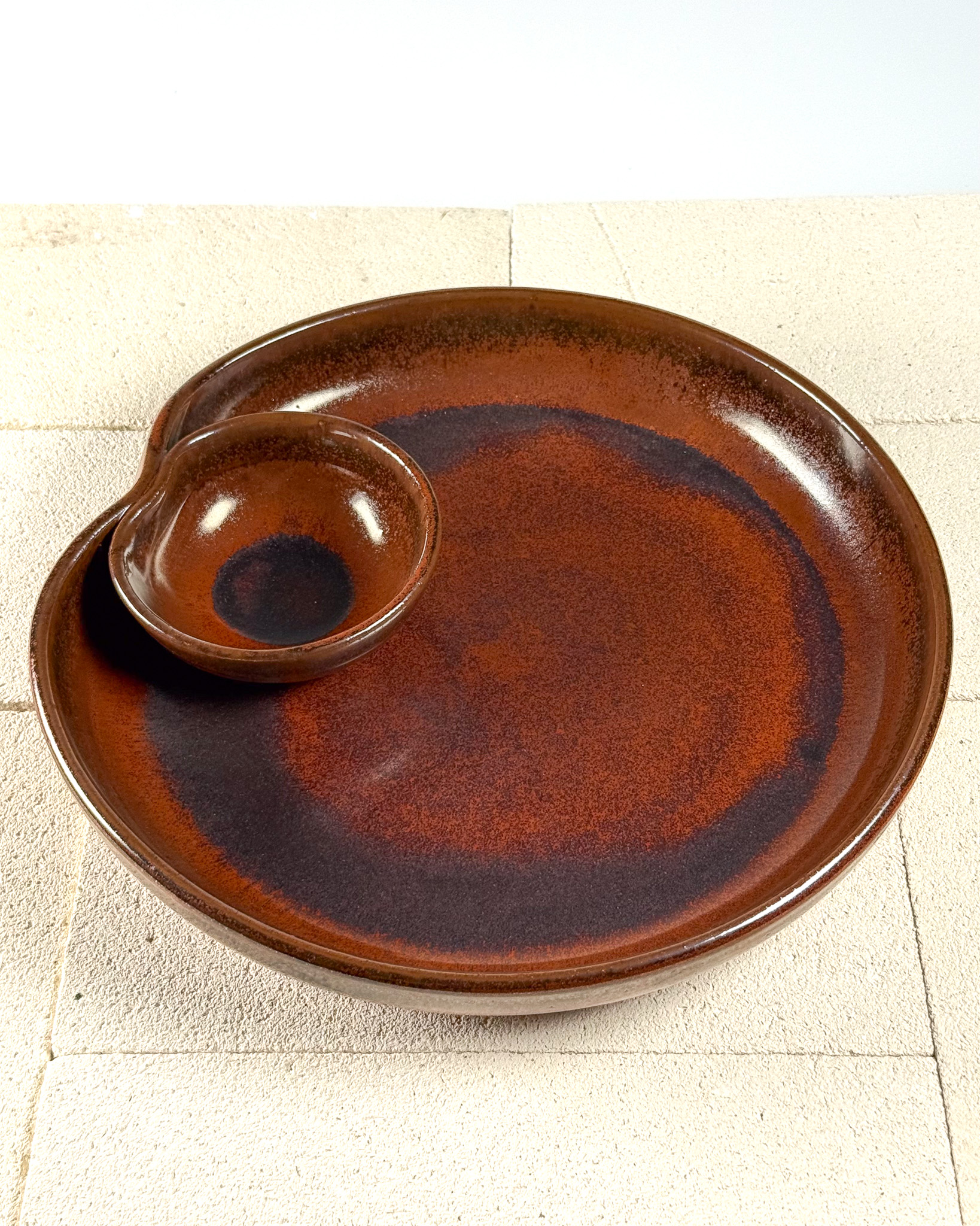 Earth Tenmoku Chip & Dip Platter thumbnail