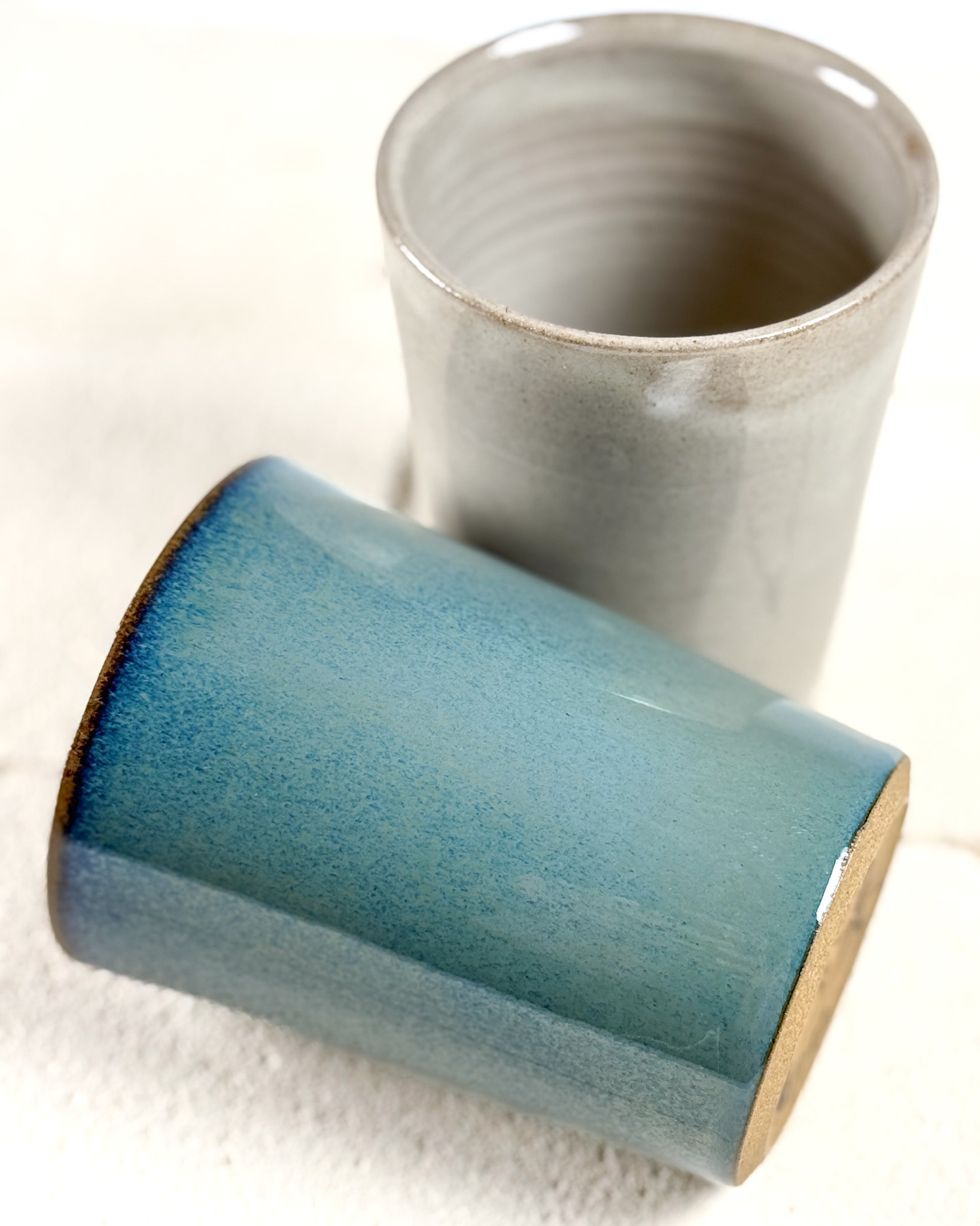 Melting Blue and White Drinking Set of 2 thumbnail