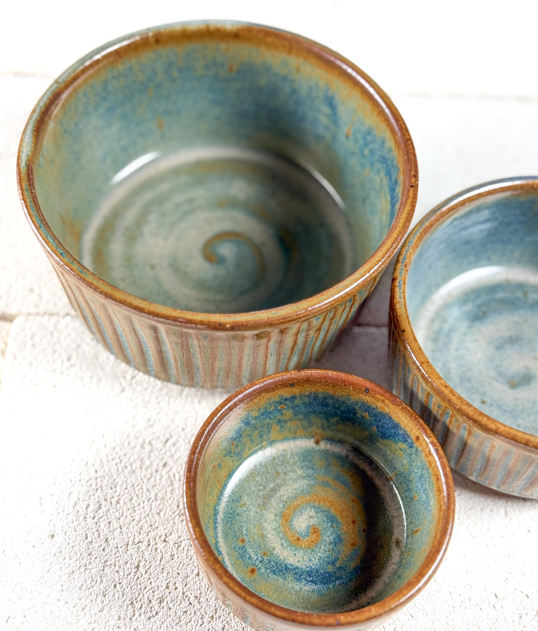 Twilight Earth Carved Bowl – Set of 3