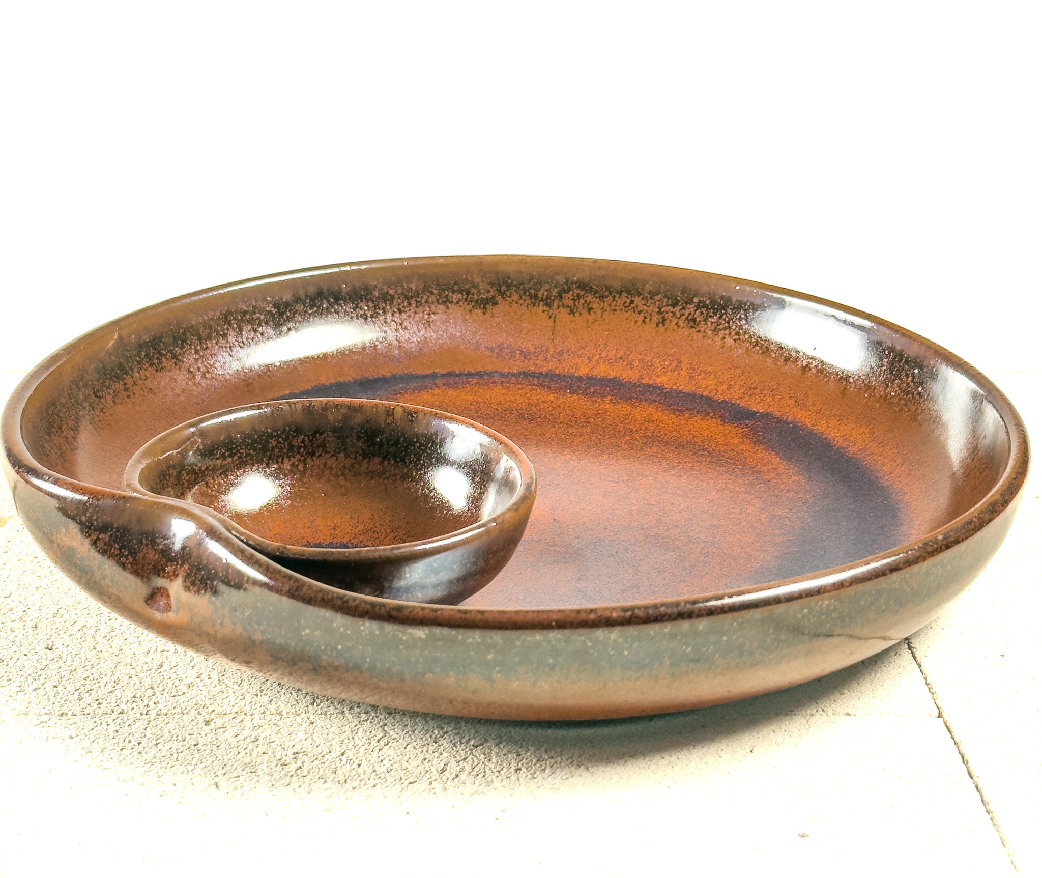 Earth Tenmoku Chip & Dip Platter thumbnail