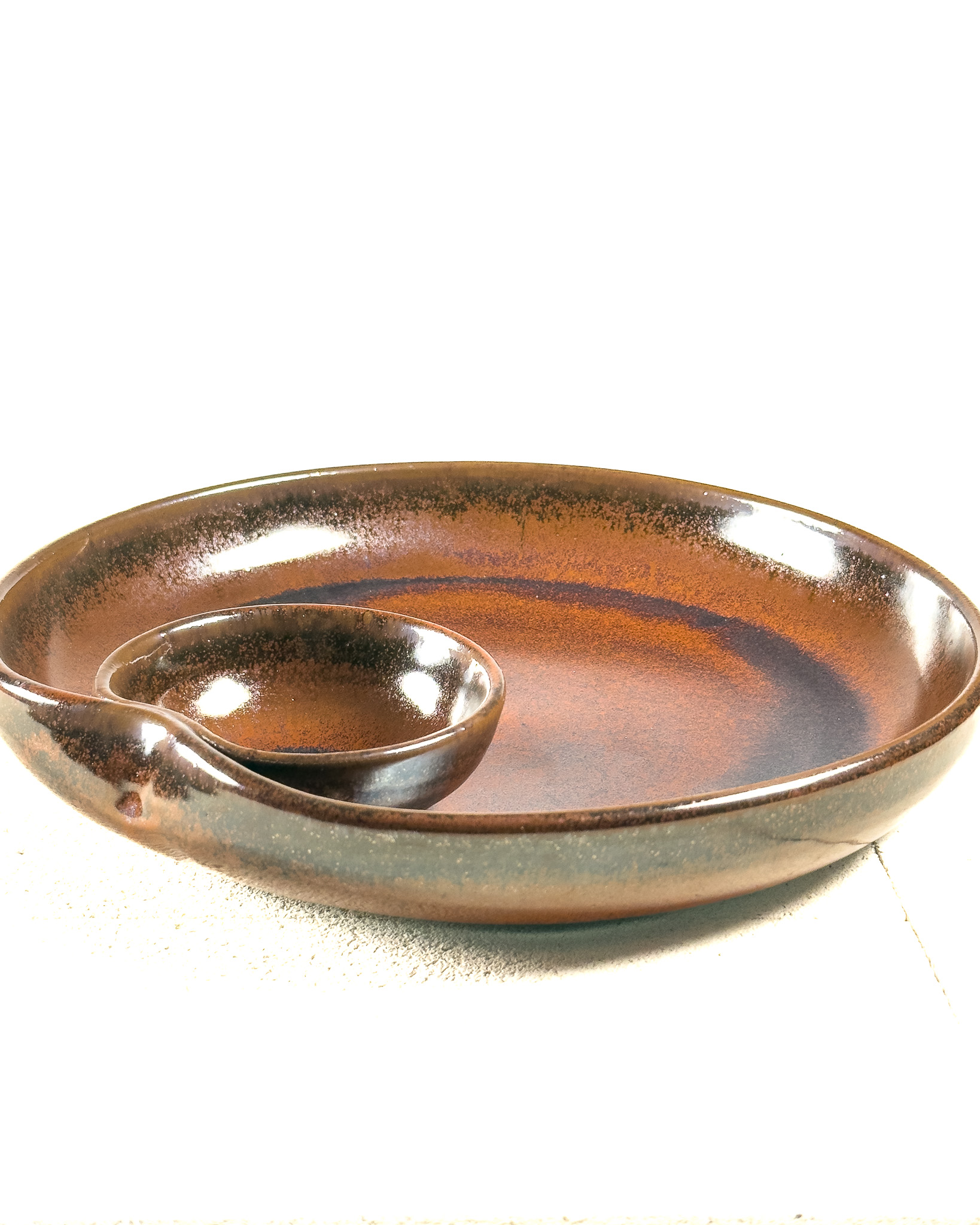 Earth Tenmoku Chip & Dip Platter thumbnail