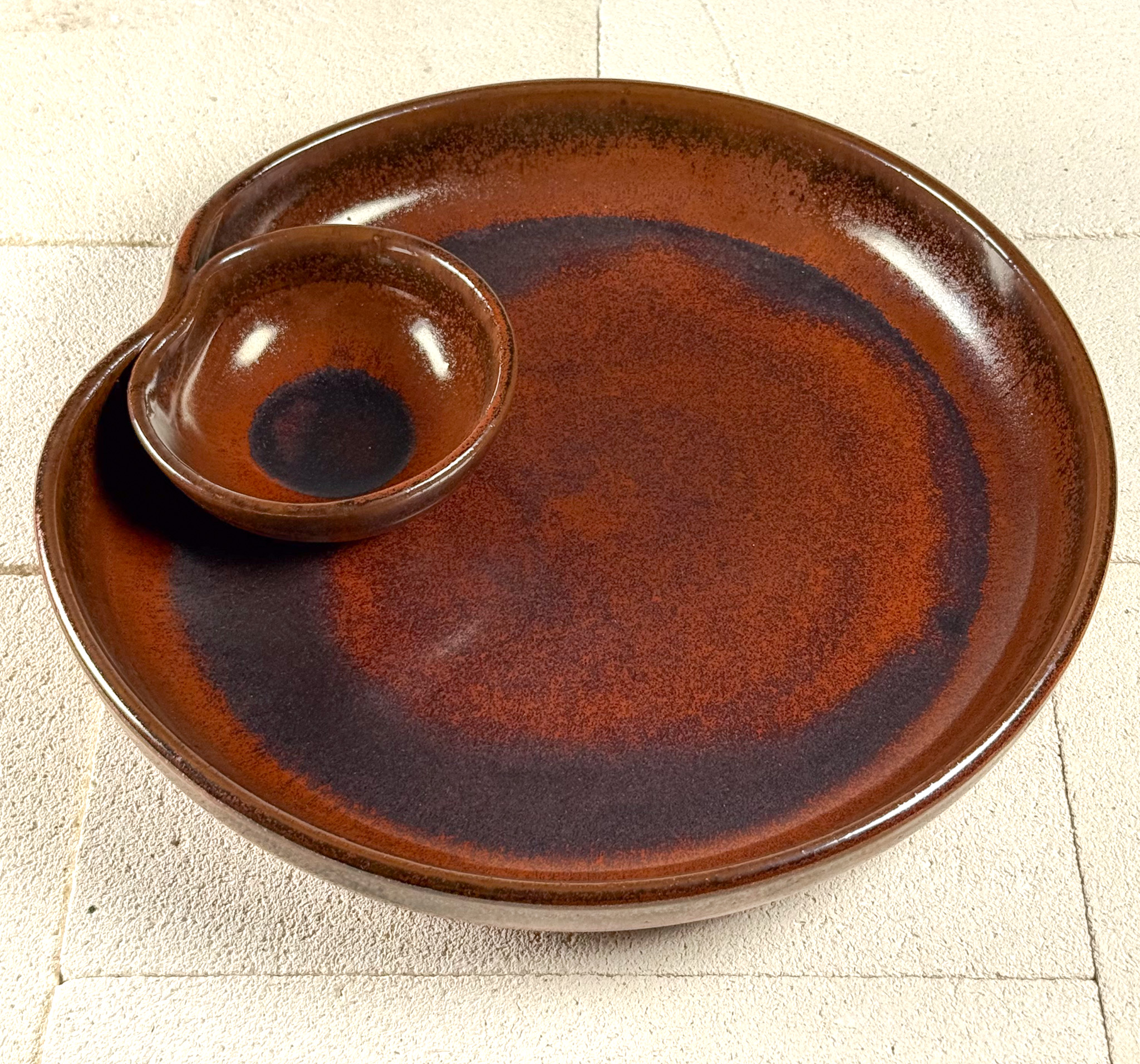 Earth Tenmoku Chip & Dip Platter thumbnail