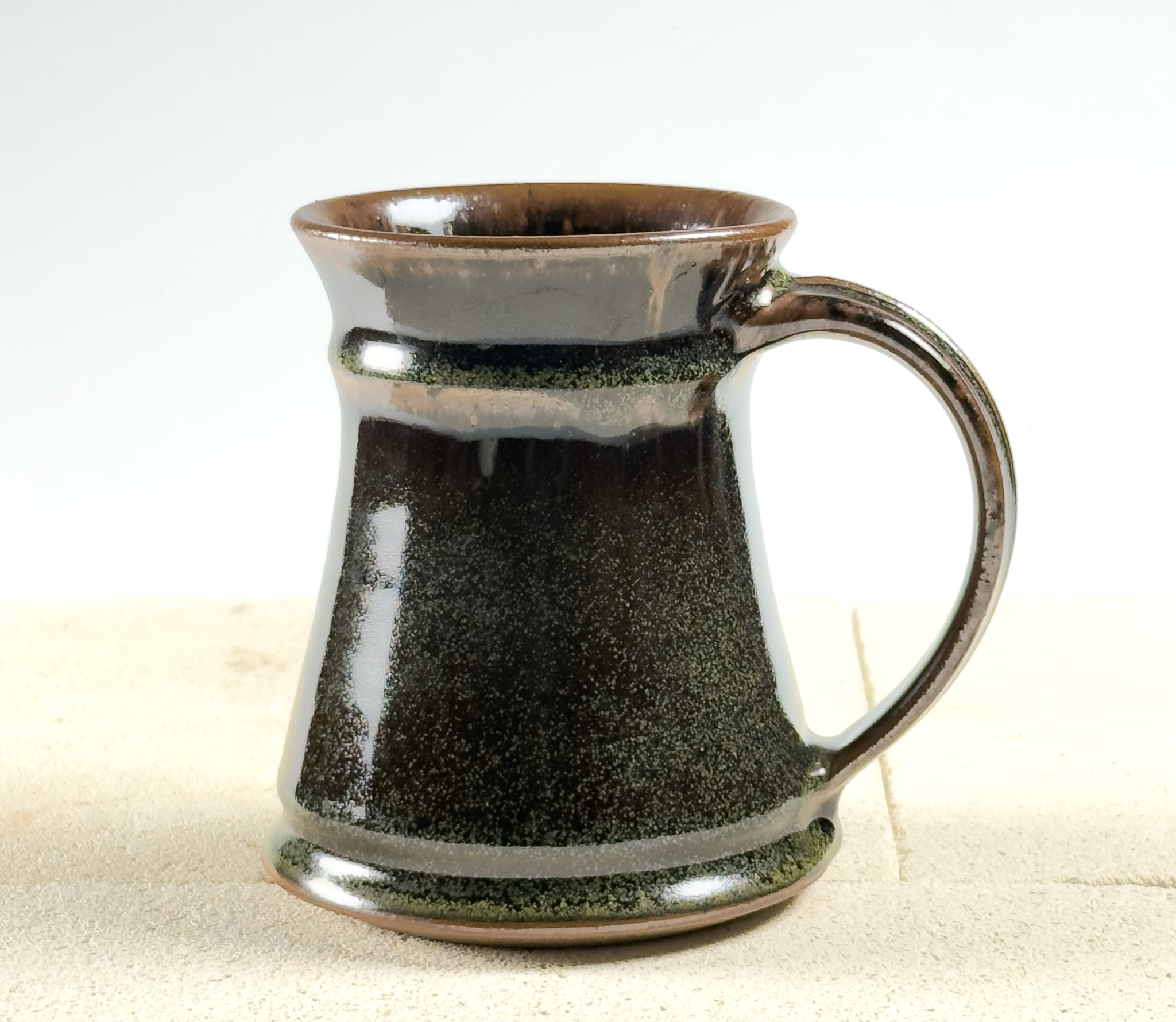Dark Black Opaque Beer Mug 