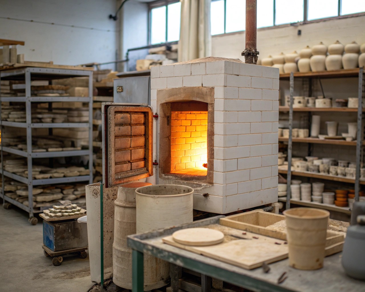 Bisque-fired ceramic vessels