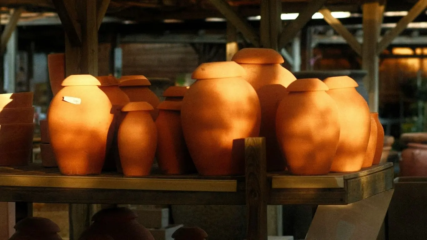 Gas kiln at peak temperature